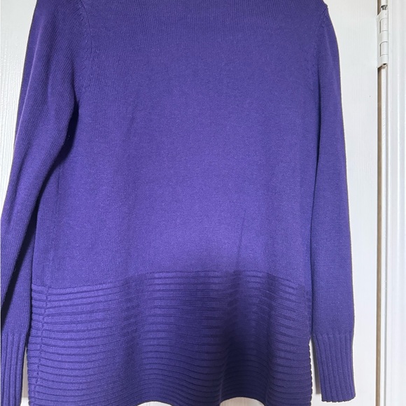 Chicos Purple, ribbed cardigan Chicos size 1, women’s size 8 - Picture 2 of 3
